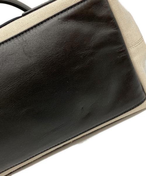 BALENCIAGA（バレンシアガ）BALENCIAGA (バレンシアガ) ネイビーカバスSトート ホワイトの古着・服飾アイテム