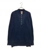 L.L.Beanエルエルビーン）の古着「ヘンリーネックニット」｜ネイビー