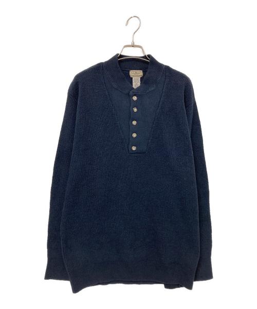L.L.Bean（エルエルビーン）L.L.Bean (エルエルビーン) ヘンリーネックニット ネイビー サイズ:Lの古着・服飾アイテム
