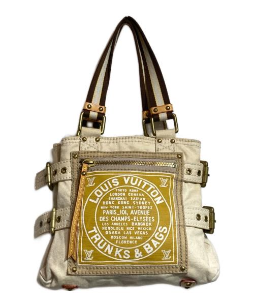 LOUIS VUITTON（ルイ ヴィトン）LOUIS VUITTON (ルイ ヴィトン) グローブショッパーMM ベージュ×イエローの古着・服飾アイテム