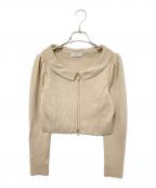 Reneルネ）の古着「ニットジャケット」｜ベージュ