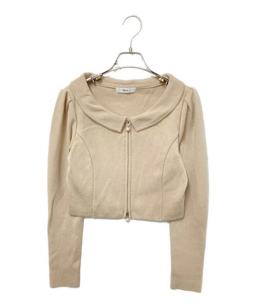 Rene（ルネ）Rene (ルネ) ニットジャケット ベージュ サイズ:34の古着・服飾アイテム