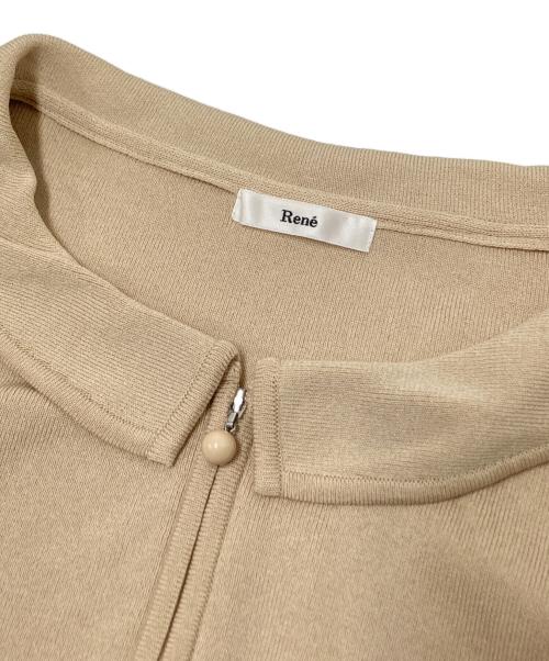 Rene（ルネ）Rene (ルネ) ニットジャケット ベージュ サイズ:34の古着・服飾アイテム