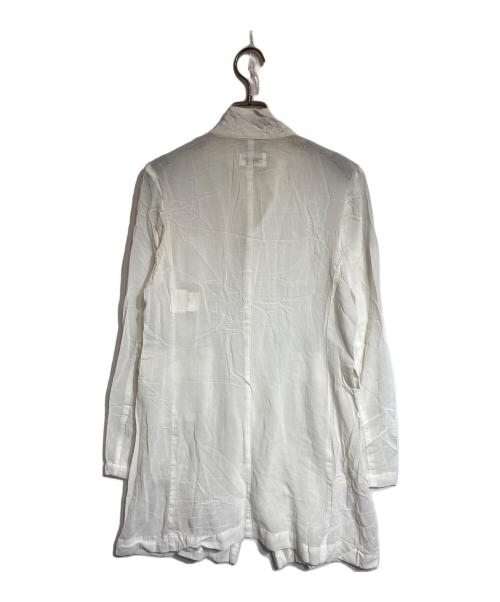 ROBE DE CHAMBRE COMME DES GARCONS（ローブドシャンブル コムデギャルソン）ROBE DE CHAMBRE COMME DES GARCONS (ローブドシャンブル コムデギャルソン) シアーロングジャケット ホワイト サイズ:Mの古着・服飾アイテム