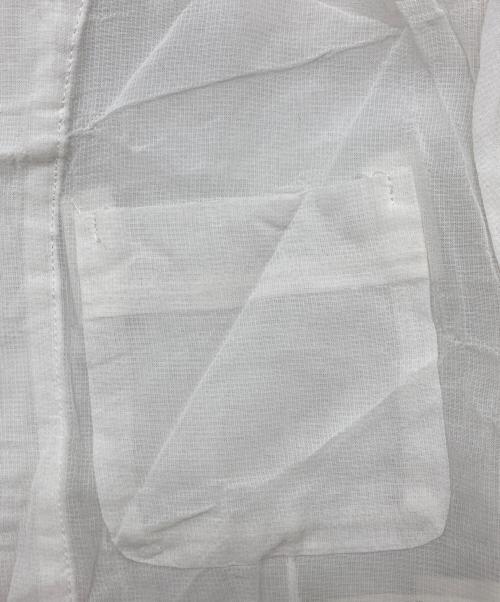 ROBE DE CHAMBRE COMME DES GARCONS（ローブドシャンブル コムデギャルソン）ROBE DE CHAMBRE COMME DES GARCONS (ローブドシャンブル コムデギャルソン) シアーロングジャケット ホワイト サイズ:Mの古着・服飾アイテム