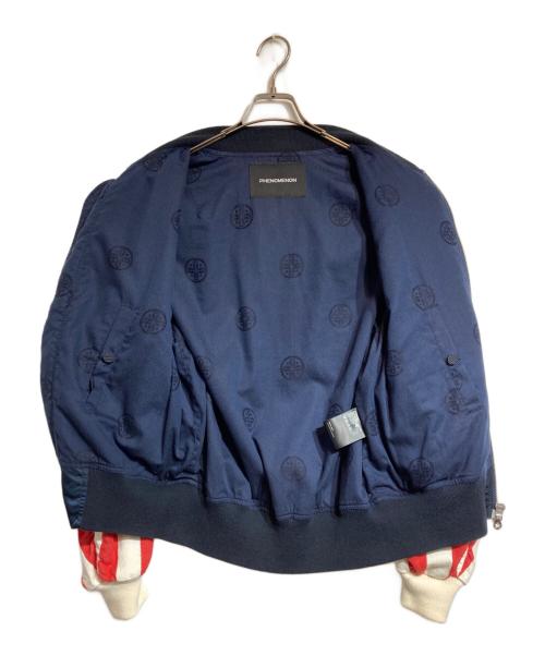 PHENOMENON（フェノメノン）PHENOMENON (フェノメノン) クレイジーパターンブルゾン ネイビー サイズ:Lの古着・服飾アイテム