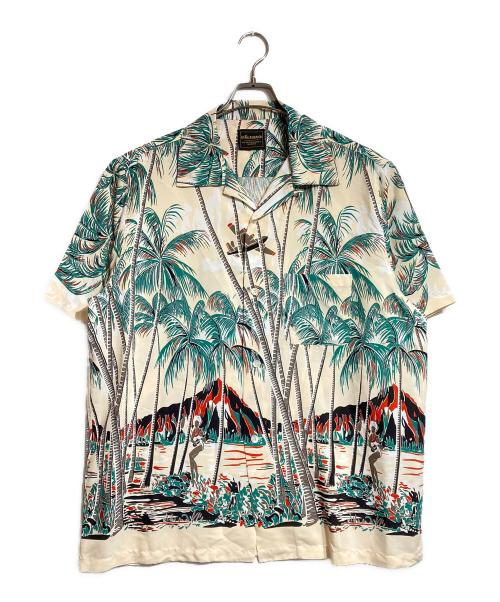 GLAD HAND（グラッドハンド）GLAD HAND (グラッドハンド) PALM TREE - S/S SHIRTS アイボリー サイズ:XLの古着・服飾アイテム