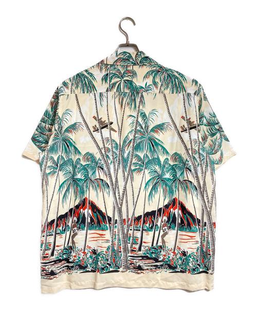 GLAD HAND（グラッドハンド）GLAD HAND (グラッドハンド) PALM TREE - S/S SHIRTS アイボリー サイズ:XLの古着・服飾アイテム
