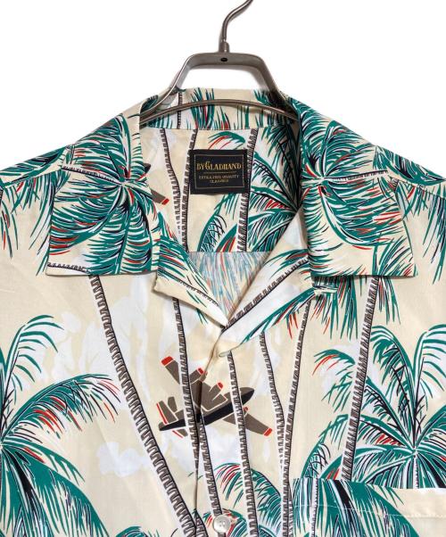 GLAD HAND（グラッドハンド）GLAD HAND (グラッドハンド) PALM TREE - S/S SHIRTS アイボリー サイズ:XLの古着・服飾アイテム