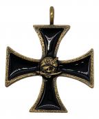 WEIRDOウィアード）の古着「アイアンクロスペンダントトップ」｜ブラック×ゴールド