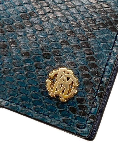 ROBERTO CAVALLI（ロベルトカヴァリ）ROBERTO CAVALLI (ロベルトカヴァリ) 2つ折り財布 ブルーの古着・服飾アイテム