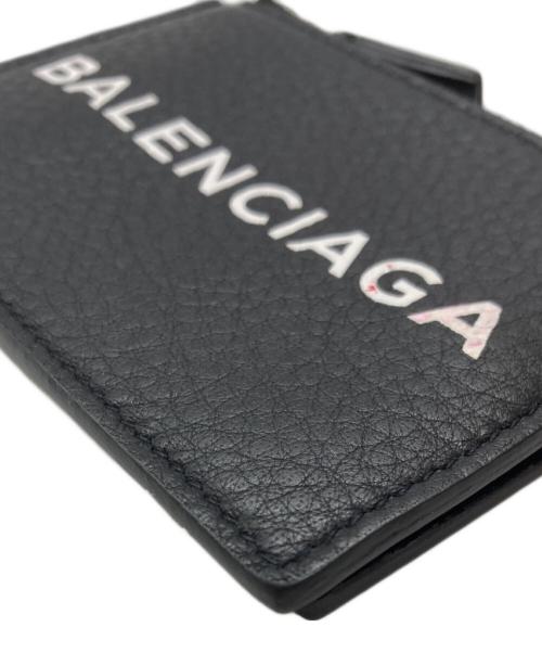 BALENCIAGA（バレンシアガ）BALENCIAGA (バレンシアガ) ロゴプリント カードホルダー ブラックの古着・服飾アイテム