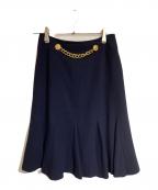 CELINEセリーヌ）の古着「チェーンフリルスカート」｜ネイビー