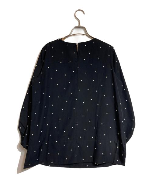 BEARDSLEY（ビアズリー）BEARDSLEY (ビアズリー) ドットブラウス ブラック サイズ:Fの古着・服飾アイテム