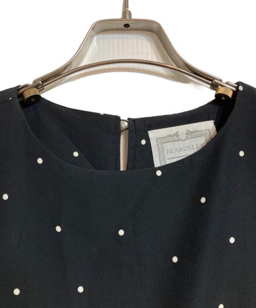 BEARDSLEY（ビアズリー）BEARDSLEY (ビアズリー) ドットブラウス ブラック サイズ:Fの古着・服飾アイテム
