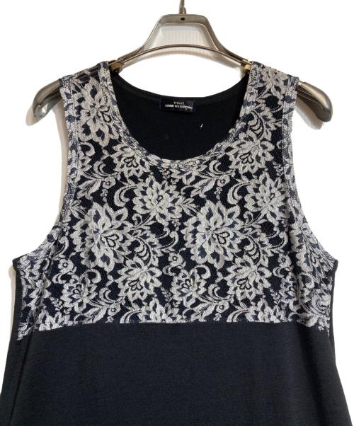 tricot COMME des GARCONS（トリココムデギャルソン）tricot COMME des GARCONS (トリココムデギャルソン) フラワーエンブロイダリーワンピース ブラック サイズ:FREEの古着・服飾アイテム