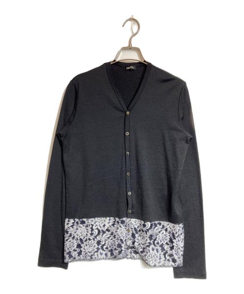 tricot COMME des GARCONS（トリココムデギャルソン）tricot COMME des GARCONS (トリココムデギャルソン) フラワーエンブロイダリ―カーディガン ブラック サイズ:Freeの古着・服飾アイテム