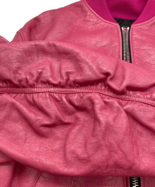 PRADA（プラダ）PRADA (プラダ) Nappa Leather Bomber Jacket ピンク サイズ:38の古着・服飾アイテム
