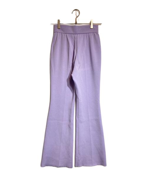 Mame Kurogouchi（マメクロゴウチ）Mame Kurogouchi (マメクロゴウチ) Milano Ribbed Flared Trousers パープル サイズ:1の古着・服飾アイテム