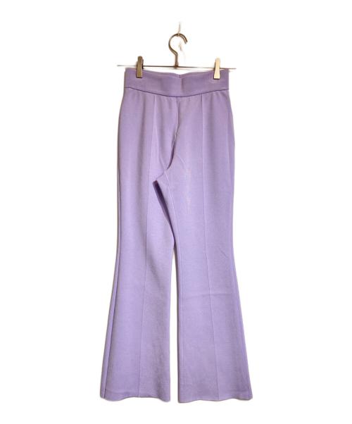 Mame Kurogouchi（マメクロゴウチ）Mame Kurogouchi (マメクロゴウチ) Milano Ribbed Flared Trousers パープル サイズ:1の古着・服飾アイテム