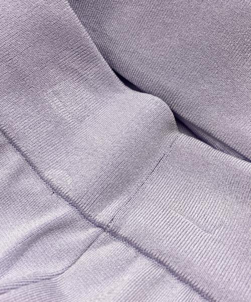 Mame Kurogouchi（マメクロゴウチ）Mame Kurogouchi (マメクロゴウチ) Milano Ribbed Flared Trousers パープル サイズ:1の古着・服飾アイテム