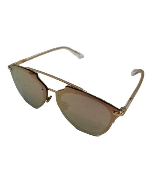 Christian Dior（クリスチャン ディオール）Christian Dior (クリスチャン ディオール) リクレクティッド ローズ・ミラーサングラス ベージュの古着・服飾アイテム