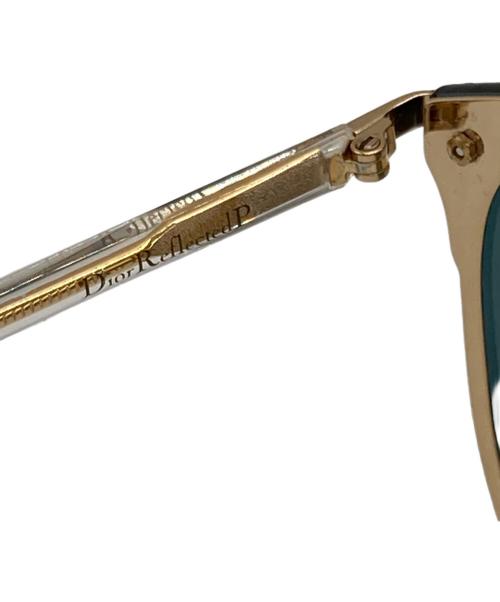 Christian Dior（クリスチャン ディオール）Christian Dior (クリスチャン ディオール) リクレクティッド ローズ・ミラーサングラス ベージュの古着・服飾アイテム