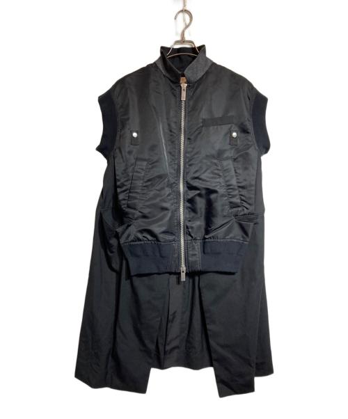 sacai（サカイ）sacai (サカイ) ドッキングベスト ブラック サイズ:1の古着・服飾アイテム