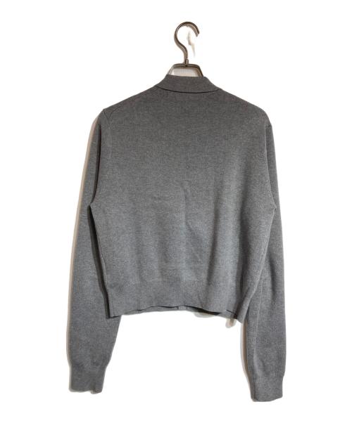 CABAN（キャバン）CABaN (キャバン) コットンカシミヤ パールロゴポロカーディガン グレー サイズ:Freeの古着・服飾アイテム