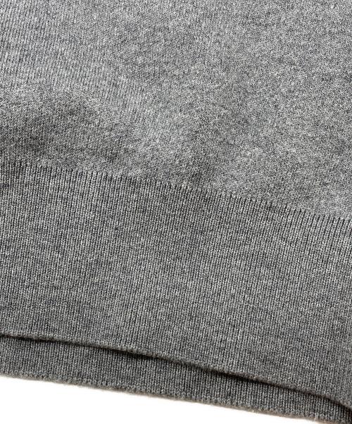 CABAN（キャバン）CABaN (キャバン) コットンカシミヤ パールロゴポロカーディガン グレー サイズ:Freeの古着・服飾アイテム