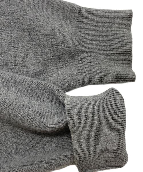 CABAN（キャバン）CABaN (キャバン) コットンカシミヤ パールロゴポロカーディガン グレー サイズ:Freeの古着・服飾アイテム