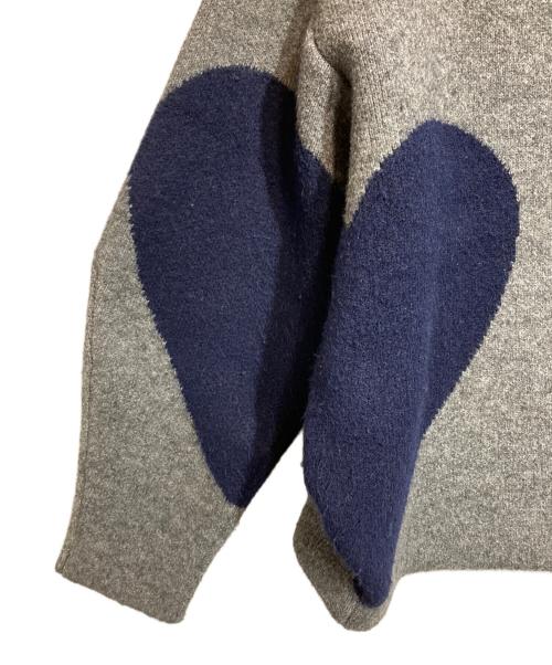 NKNIT（ンニット）NKNIT (ンニット) ハートパターンニット グレー サイズ:Freeの古着・服飾アイテム