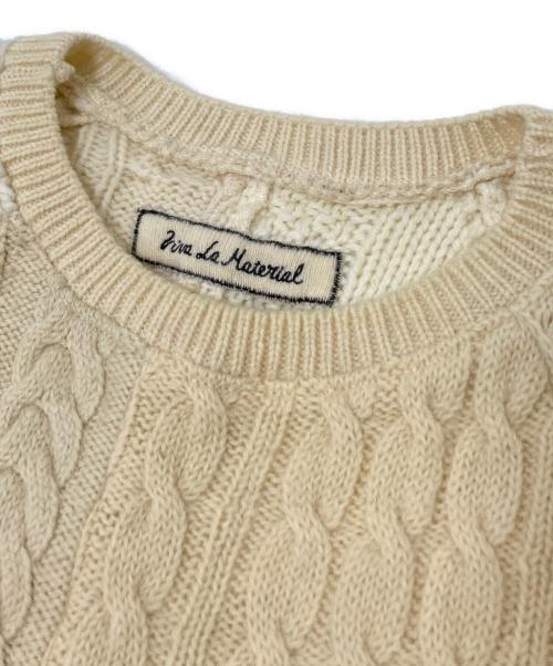 Viva La Material（ヴィバ ラ マテリアル）Viva La Material (ヴィバ ラ マテリアル) パッチワークニット ベージュ サイズ:XLの古着・服飾アイテム