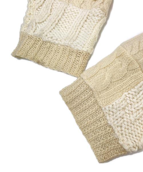 Viva La Material（ヴィバ ラ マテリアル）Viva La Material (ヴィバ ラ マテリアル) パッチワークニット ベージュ サイズ:XLの古着・服飾アイテム