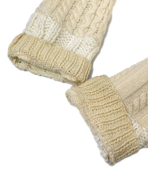 Viva La Material（ヴィバ ラ マテリアル）Viva La Material (ヴィバ ラ マテリアル) パッチワークニット ベージュ サイズ:XLの古着・服飾アイテム