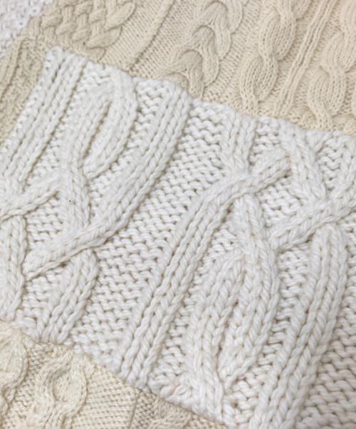 Viva La Material（ヴィバ ラ マテリアル）Viva La Material (ヴィバ ラ マテリアル) パッチワークニット ベージュ サイズ:XLの古着・服飾アイテム