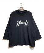 glambグラム）の古着「Wide Sleeve Logo Sweat」｜ブラック