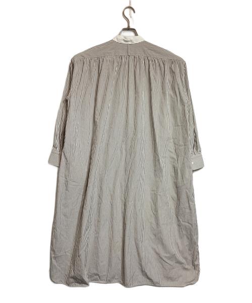 DRAWER（ドゥロワー）DRAWER (ドゥロワー) ストライプシャツワンピース ベージュ サイズ:36の古着・服飾アイテム