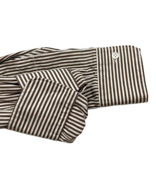 DRAWER（ドゥロワー）DRAWER (ドゥロワー) ストライプシャツワンピース ベージュ サイズ:36の古着・服飾アイテム