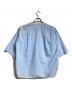 Drawer (ドゥロワー) フロントポケットカラーレスブラウス ブルー サイズ:38：6000円