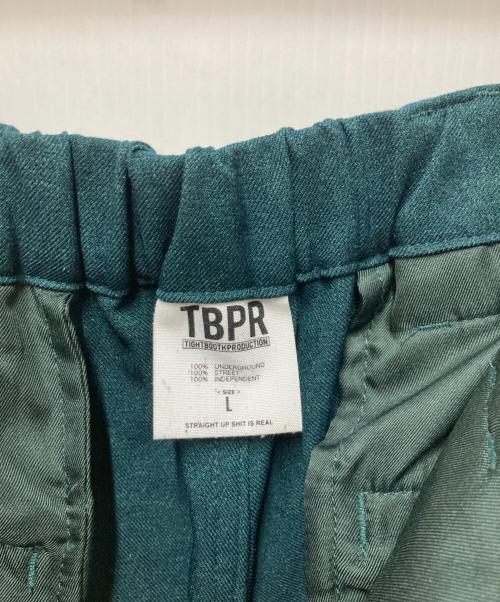TIGHTBOOTH PRODUCTION（タイトブースプロダクション）TIGHTBOOTH PRODUCTION (タイトブースプロダクション) 2タックバギーパンツ グリーン サイズ:Lの古着・服飾アイテム