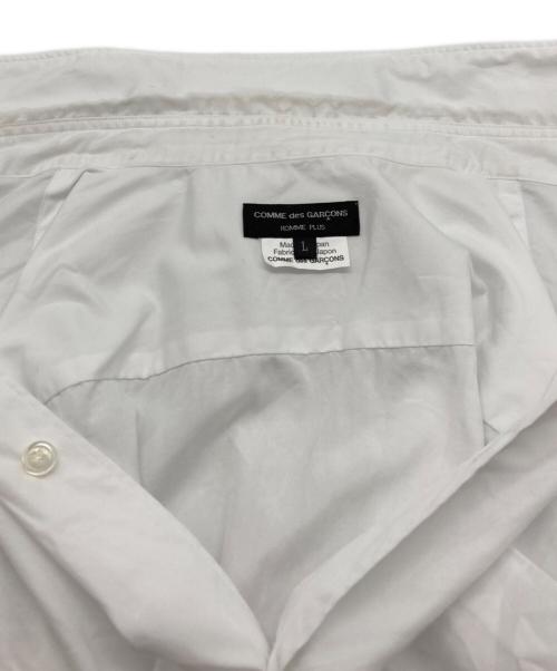 COMME des GARCONS HOMME PLUS（コムデギャルソンオムプリュス）COMME des GARCONS HOMME PLUS (コムデギャルソンオムプリュス) シンプルシャツ ホワイト サイズ:Lの古着・服飾アイテム