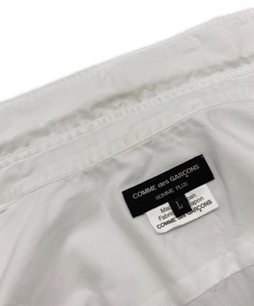 COMME des GARCONS HOMME PLUS（コムデギャルソンオムプリュス）COMME des GARCONS HOMME PLUS (コムデギャルソンオムプリュス) シンプルシャツ ホワイト サイズ:Lの古着・服飾アイテム