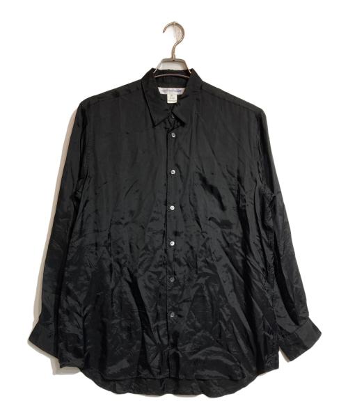 COMME des GARCONS SHIRT（コムデギャルソンシャツ）COMME des GARCONS SHIRT (コムデギャルソンシャツ) キュプラレギュラーカラーシャツ ブラック サイズ:Lの古着・服飾アイテム