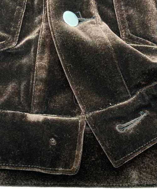 SYUMAN.（シュウマン）SYUMAN. (シュウマン) Velours Shirts jkt ブラウン サイズ:2の古着・服飾アイテム