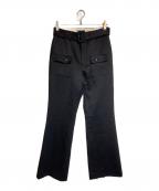 DAIRIKUダイリク）の古着「Bush Detail Wool Flare Slacks」｜ブラック