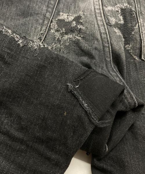 FORSOMEONE（フォーサムワン）FORSOMEONE (フォーサムワン) フルクラッシュリペア デニムパンツ ブラック サイズ:48の古着・服飾アイテム