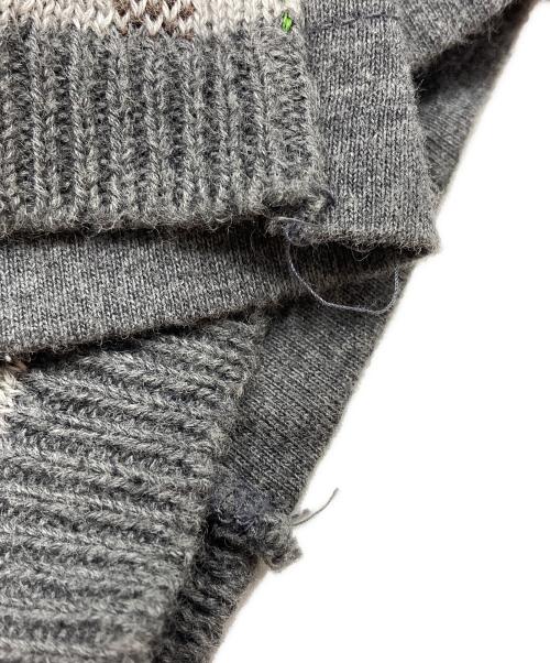 COMME des GARCONS HOMME（コムデギャルソン オム）COMME des GARCONS HOMME (コムデギャルソン オム) チェックニットTシャツ グレー サイズ:Freeの古着・服飾アイテム