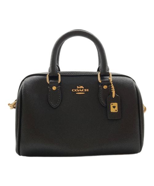 COACH（コーチ）COACH (コーチ) ミニボストンショルダーバッグ ブラックの古着・服飾アイテム