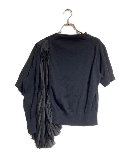 sacai（サカイ）sacai (サカイ) Fabric Combo Knit Pullpver ブラック サイズ:1の古着・服飾アイテム